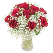 From the moment you glimpse this arrangement, the spirit of Stanmore shines through. Twelve deep scarlet roses unfurl in velvety spirals, each bloom glowing with passion at the heart of the bouquet. Encircling them, billows of delicate white baby's breath lend a cloud-softening effect, infusing the ensemble with an aura of purity and warmth. The composition is presented in a spotless glass vase, allowing the stems' lush greenery and the clear water to be appreciated-freshness that feels unmistakably local. Gentle daylight enhances the scene, casting a glow that brings out the nuanced reds and airy whites. This bouquet's fragrance, subtle and inviting, conjures thoughts of leisurely afternoons spent among the gardens of Stanmore. Ideal for romantic moments, birthdays, or making any day special, this floral gift from Stanmore effortlessly combines enduring tradition with heartfelt sentiment, filling each space with beauty and a sense of cherished celebration.